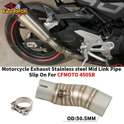 Slip On For CFMOTO 450SR 450 NK SR 2022 2023 Motorcycle Exhaust Stainless steel Muffler Escape Moto