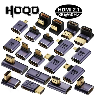 hdmi 90 degree adapter 8k 4k@120Hz 270 degree hdmi angled adapter 360 180 degree mni hdmi to HDMI U