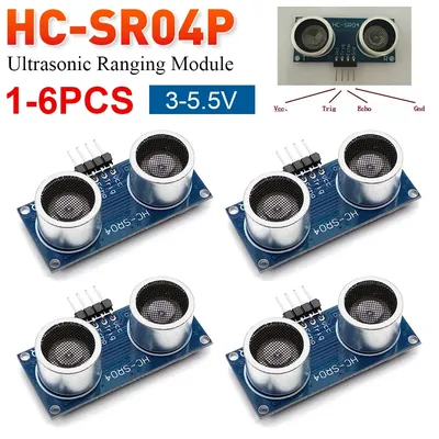 1-6PCS HC-SR04 Ultrasonic Wave Detector Ranging Module HC-SR04P HC SR04 HCSR04P Distance Sonar