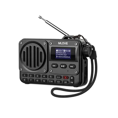 MLOVE BV800 Super-Portable Bluetooth Speaker with FM Radio,LCD Screen Display, Antenna, AUX Input,