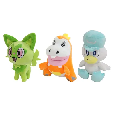 New Pokémon Scarlet and Violet Plush Toy Kawaii Pokemon Sprigatito Fuecoco Quaxly Peluche Stuffed