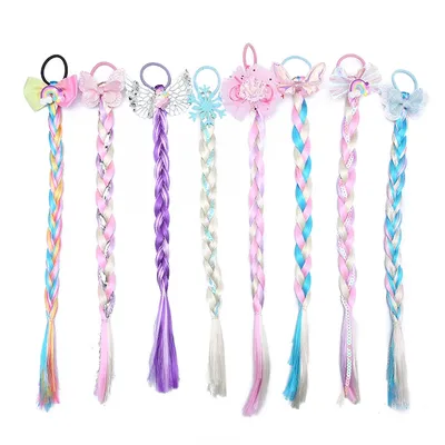 Princess Braid Elsa Headband Hairpiece Cosplay Braided Wigs for Elsa Dress Up Set for Toddler Girls