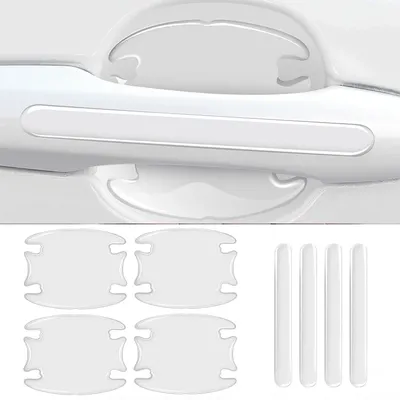 Car Door Handle Bowl Scratch Protective Invisible Transparent Stickers Silicon Rearview Mirror