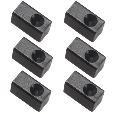 Tooyful 6 Pcs Guitar Tremolo Bridge Saddle Clamp Pressure Lock String Insert Metal Block for