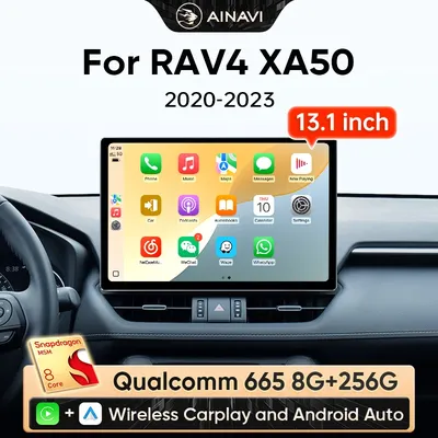 Ainavi 13.1 Inch For Toyota RAV4 2020 2021 2022 2023 XA50 Car Radio Wireless Carplay Android Auto Car Multimedia Player HDMI OUT