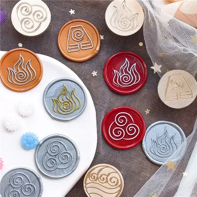 FIRE NATION wax stamp Earth Kingdom wax seal Water Tribe Symbol wax stamps Air Elements Avatar