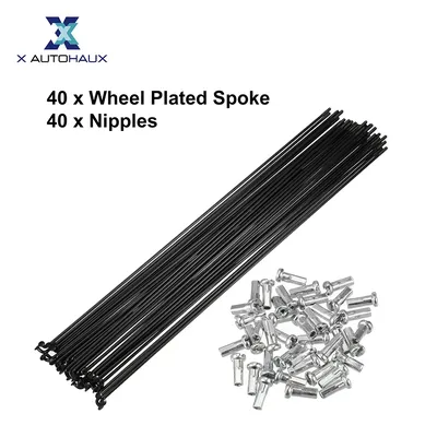 X Autohaux 40 Pcs Bicycle Steel Spokes 14G Bike Spoke 260mm 278mm 286mm 292mm 297mm 300mm Length