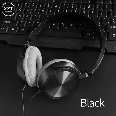 Wired Headphones Over Ear Headsets HD Sound Bass HiFi Sound Music Stereo Earphone Flexible
