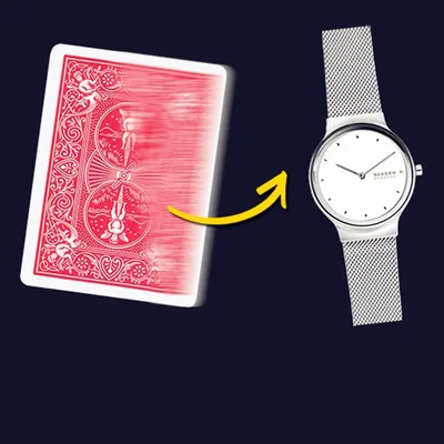Watch This Magic Tricks Playing Card Change Card to Watch Close Up Street Illusion Gimmick Mentalism