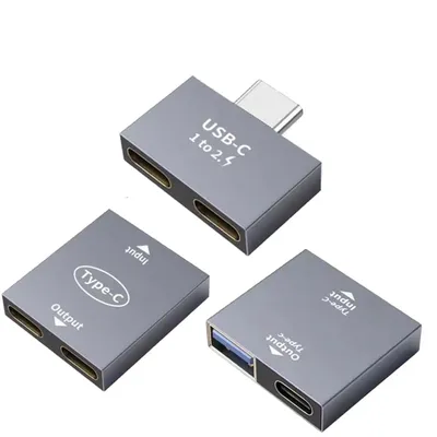 USB C Female to Dual Female Splitter Hub Convter Adapter Type C Coupler Extender Extension Connector