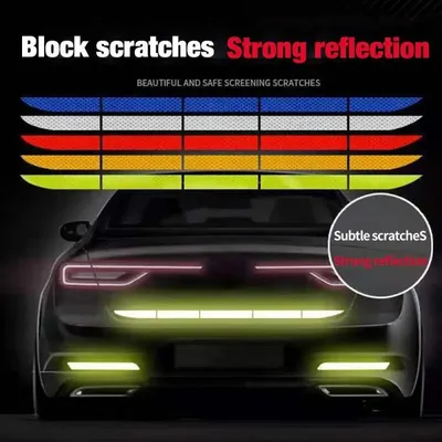 Car Sticker Reflective Warning Safety Tape Anti Collision Warning Reflective Strips For Automobile