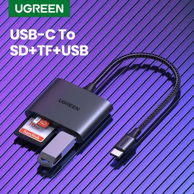 UGREEN USB C Card Reader Type C to USB SD Micro SD Card Reader for iPad Laptop Accessories Memory