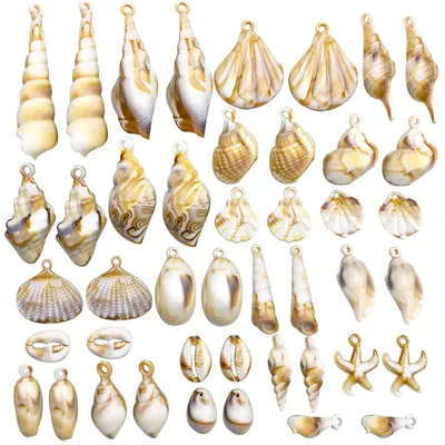 22/44pcs/pack Acrylic Shell Shell&Conch&Starfish Charms Jewelry Making Exquisite Accessories Handmade DIY Earrings Bracelet
