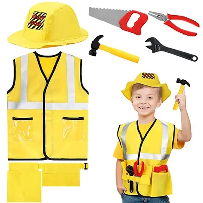 Construction Worker Costumes for Toddler Boys Dress Up Clothes Kid Construction Tool Sets Tools