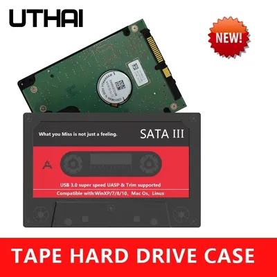 UTHAI T46 New 2.5" External Hard Drive Enclosure, USB 3.0 SATA 5Gbps HDD & SSD Tape Enclosure UASP