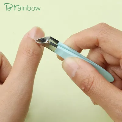 Brainbow Small Nail Cuticle Scissors Tweezers Mini Nail Clipper Cutter Trimmer for Finger &Toe Dead