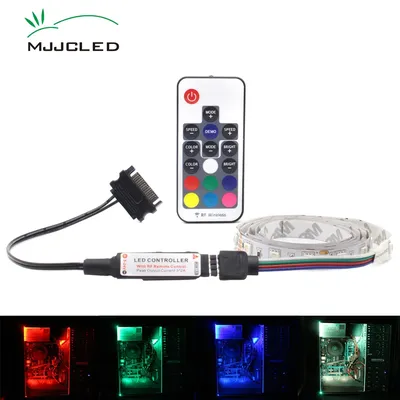 PC Housing LED RGB Strip Computer Case 5050 LED Stripes PC Case 12V SATA Interface Wireless Magnetic