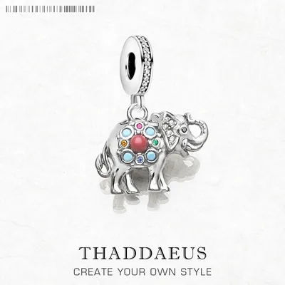 Hot 925 Sterling Silver Indian Elephant Charm Pendants Brand New Vintage Lucky Gift for Women Men Jewelry