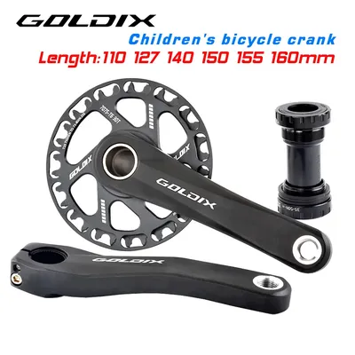 GOLDIX Children Bicycle Crankset 110/127/140/150/155/160mm Crank with Protective Disc 30T 32T
