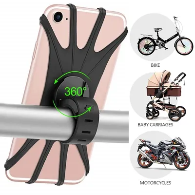 Silicone Bicycle Phone Holder Motorcycle for IPhone 15 14 Plus 13 12 Promax Huawei Mobile Phone