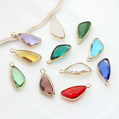 Exquisite Crystal Glass Charms Pendant for DIY Necklace Earring Decoration