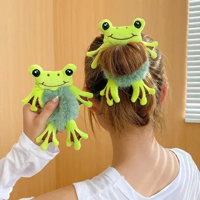 Cute Cartoon Animal Rubber Band for Girls Plush Ponytail Maruko Hair Tie Elastic Hair Ring Headwear