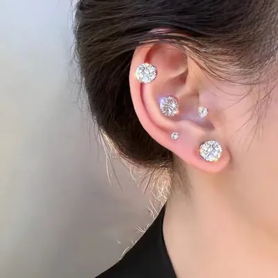 A pair Unisex Strong Magnet Magnetic Earrings Ear Clip Cuff Non Piercing Without Holes Earcuff