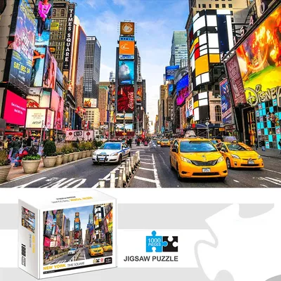 1000 Pieces Jigsaw Puzzle New York Time Square Home Decor Adults Puzzle Games Family Fun Floor