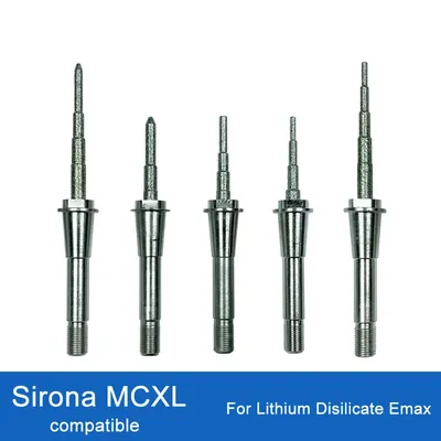 Sirona InLab CEREC MCXL Dental Lab Tools CADCAM Milling Burs Cutters Cylinder Pointed Bur 12S Step Bur 12S Lithium Disilicate