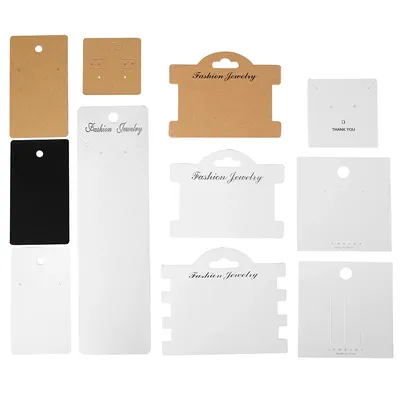 50pcs/lot Necklace Paperboard Earring Cards Cardboard Holders Display Hairpin Bracelet Organizers