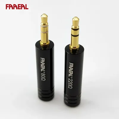FAAEAL Earphone Impedance Plug Conductor 80 220 Ohm Noise Cancelling Adapter 3.5mm Bottom Resistance