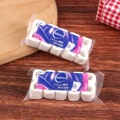 1:12 Dollhouse Miniature Paper Towel Roll Model Roll of Tissue Home Decor Toy Doll House Accessories