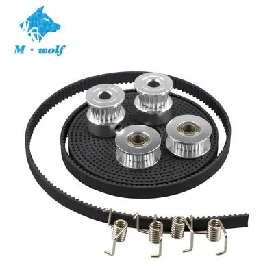 3D Printer Parts GT2 Pulley 20 Teeth Bore 5mm GT2 6mm Timing Belt & 2X Idler 4X Tensioner for 3D