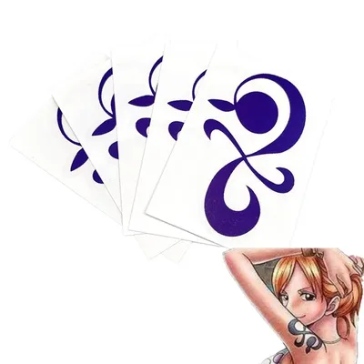 Anime Nami Tattoo Cosplay Waterproof Fake Tattooing Temporary Sticker Character Prop Accessories