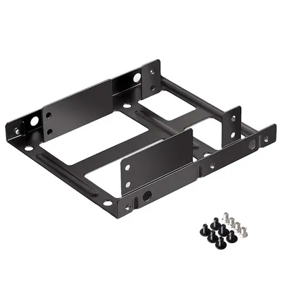 Metal Dual 2.5" To 3.5" Hard Drive Bay Mounting Bracket - 2 X 2.5" To 3.5" HDD / SSD Mounting
