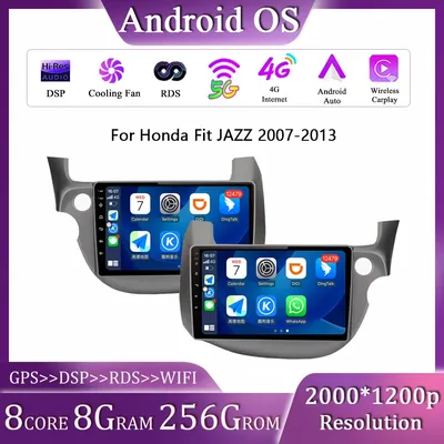 Android OS for Honda Fit JAZZ 2007-2013 Car intelligent system Wireless CarPlay Auto Radio 4G WIFI
