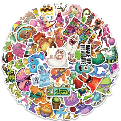 10/30/50PCS Game My Singing Monster Stickers Cartoon Decals Kids Toys Laptop Phone Luggage Skateboard Bike DIY Sticker Graffiti