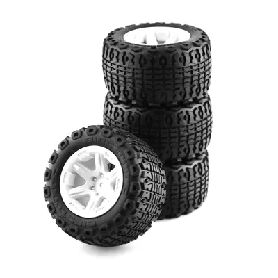 4pcs 104mm diameter Rubber Wheel Tire Tyre with 12mm Hex For 1/16 MJX Hyper Go H16 16207 16208 16209 16210