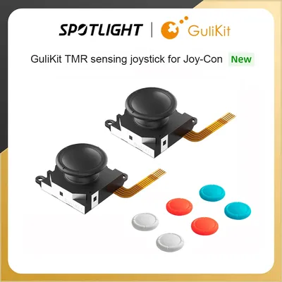GuliKit TMR Sensing Joystick for JoyCon Replacement No Drifting Electromagnetic Hall Stick for