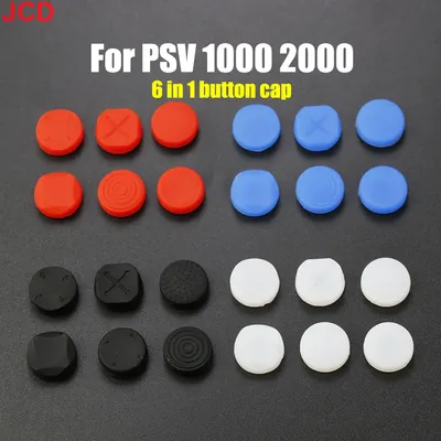 JCD 6 In 1 Silicone Anti-slip Thumbstick Grip Cap Joystick Analog Protectoive Cover For Psvita PS