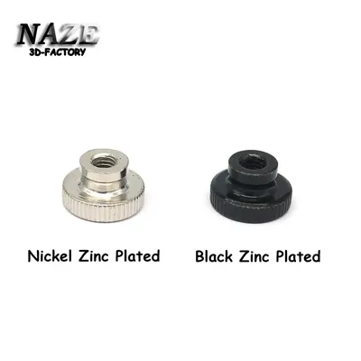 4pcs Voron 2.4 3D Printer Black Zinc Plated Nickel Zinc Plated M4 DIY Knurled Nut DIN 466-B