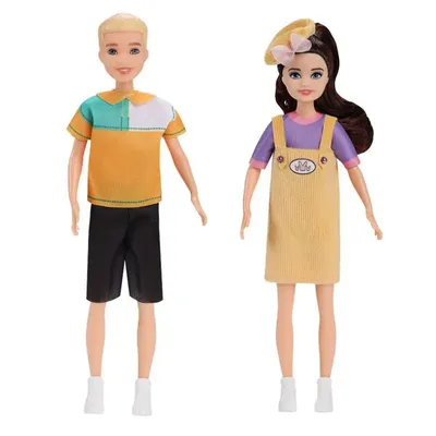 7 Inch Dolls Kawaii Items Fashion Young Girls Boys 23 CM Older Sister Brother Female Male Figures For Chidlren DIY Game