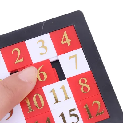 1PC 1-15 Number Slide Puzzle Brain Puzzle Games Exercise The Brain Educational Toy Developing for
