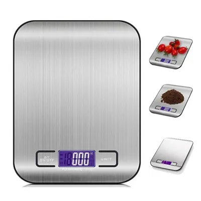 5/10KG Digital Kitchen Scale Stainless Steel Portable Kitchen Food Scale LED Display Electronic