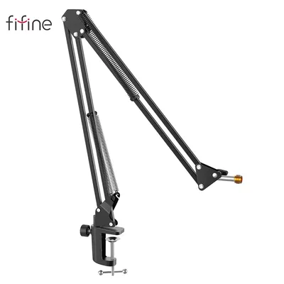 FIFINE Adjustable Microphone Suspension Boom Scissor Arm Stand for K688 K669 K670 K658 K678