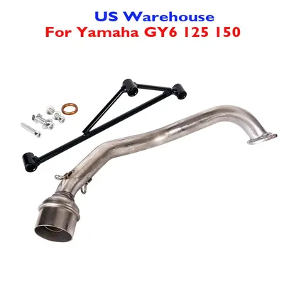 Motorcycle Stailess Steel Exhaust System Header Connect Link Pipe Modified for Yamaha GY6 125cc GY6