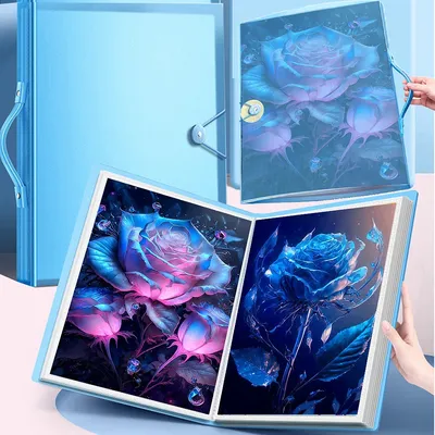 60 Page Diamond Painting Storage Book Portfolio Presentation Storage Book Clear Pockets Large Folder