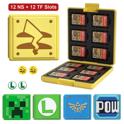 Switch Game Card Case for NS Switch Games Micro SD Cards, Switch OLED Game Holder Cartridge Case