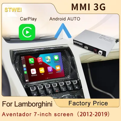 STWEI Wireless Apple CarPlay Android Auto For Lamborghini Aventador MMI 3G 7-inch Screen 2012-2019