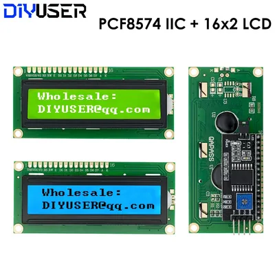 LCD1602 1602 LCD Module Blue / Yellow Green Screen 16x2 Character LCD Display PCF8574T PCF8574 IIC
